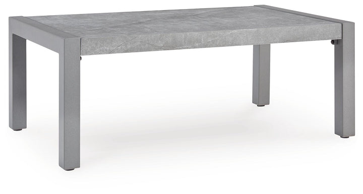 Hurley Park - 4 Pc. - Outdoor Sofa, 2 Lounge Chairs And Coffee Table - Gray