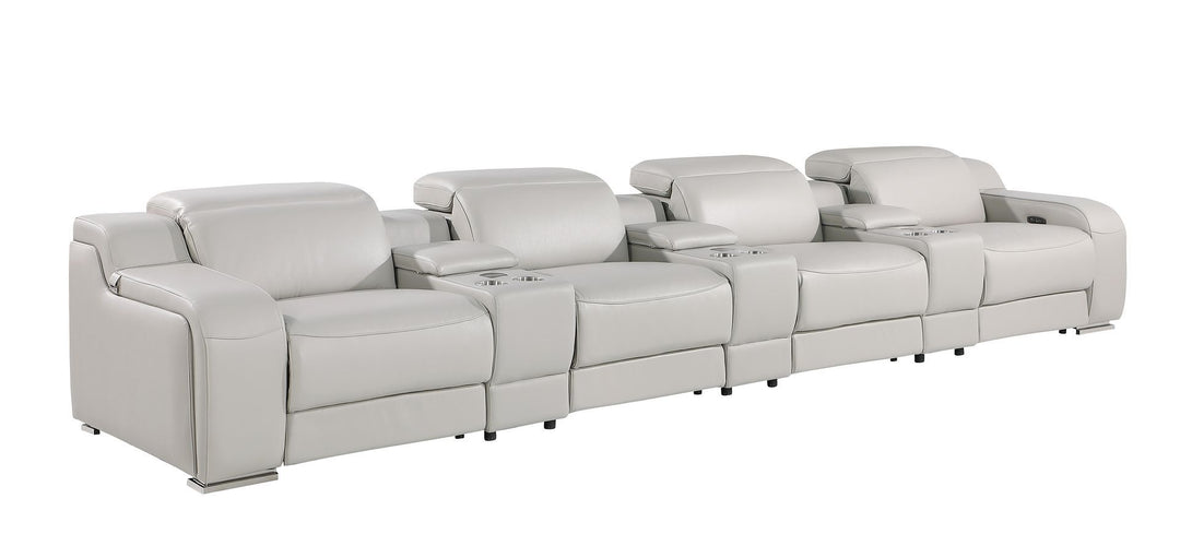 1116 - 7-Piece Modular Power Reclining Sofa In With 4 Power Recliners &amp; Power Headrests