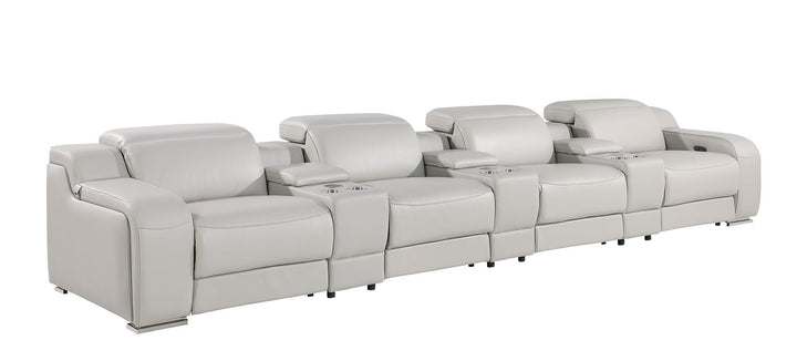 1116 - 7-Piece Modular Power Reclining Sofa In With 4 Power Recliners &amp; Power Headrests