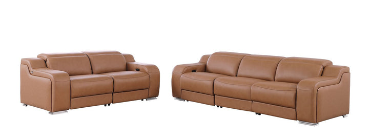 1116 - 5-Piece Modular Power Reclining Sofa And Loveseat Set In With 4 Power Recliners &amp; Power Headrests