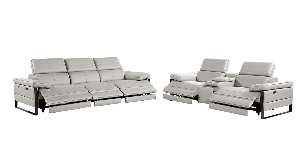 1246 - Modular Power Triple Reclining Sofa And Console Loveseat Set With Power Headrests