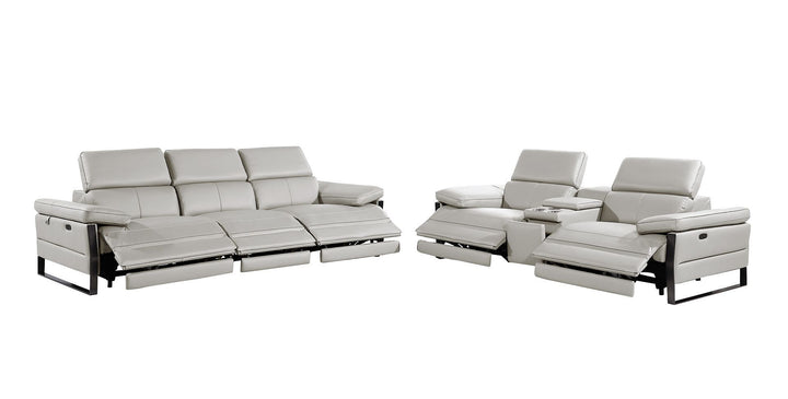 1246 - Modular Power Triple Reclining Sofa And Console Loveseat Set With Power Headrests