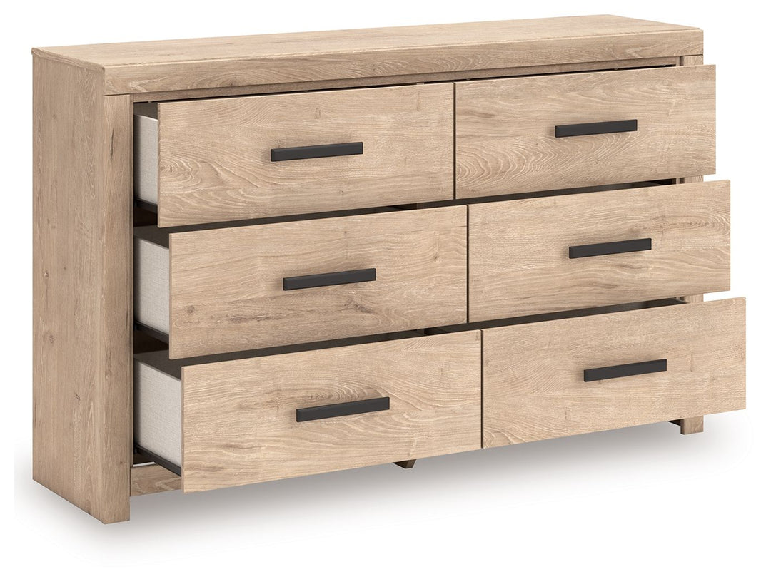 Sanginlane - Tan - Six Drawer Dresser