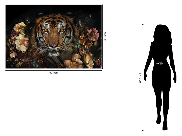 Floral Gaze - 40" x 60" Framed Wall Art - Brown