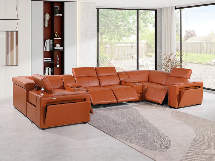 1224 - 8-Piece U-Shaped Sectional Sofa In With 4 Power Recliners &amp; Power Headrest