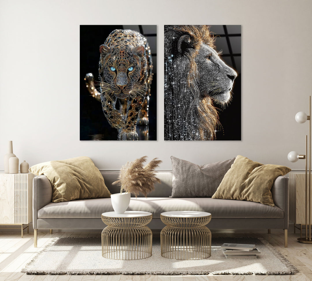 Starlit Sovereign I Tempered Glass With Foil &amp; Rhinestones - Black / Gold