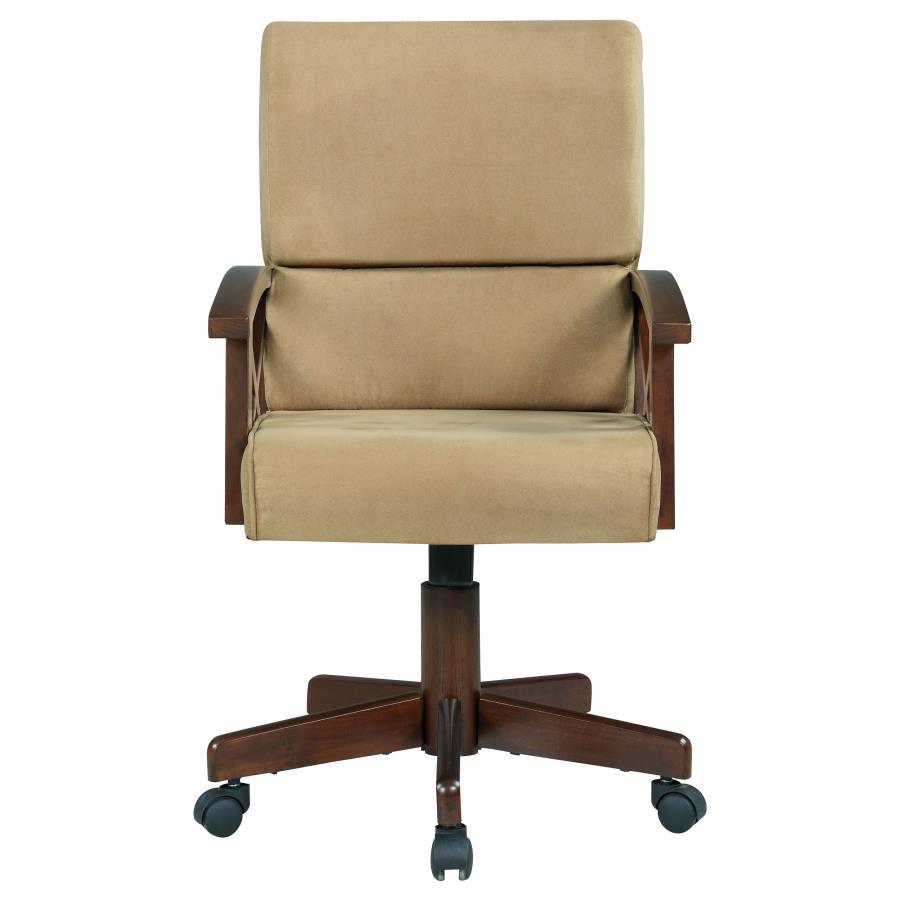 Marietta - Upholstered Swivel Dining And Game Chair - Tobacco