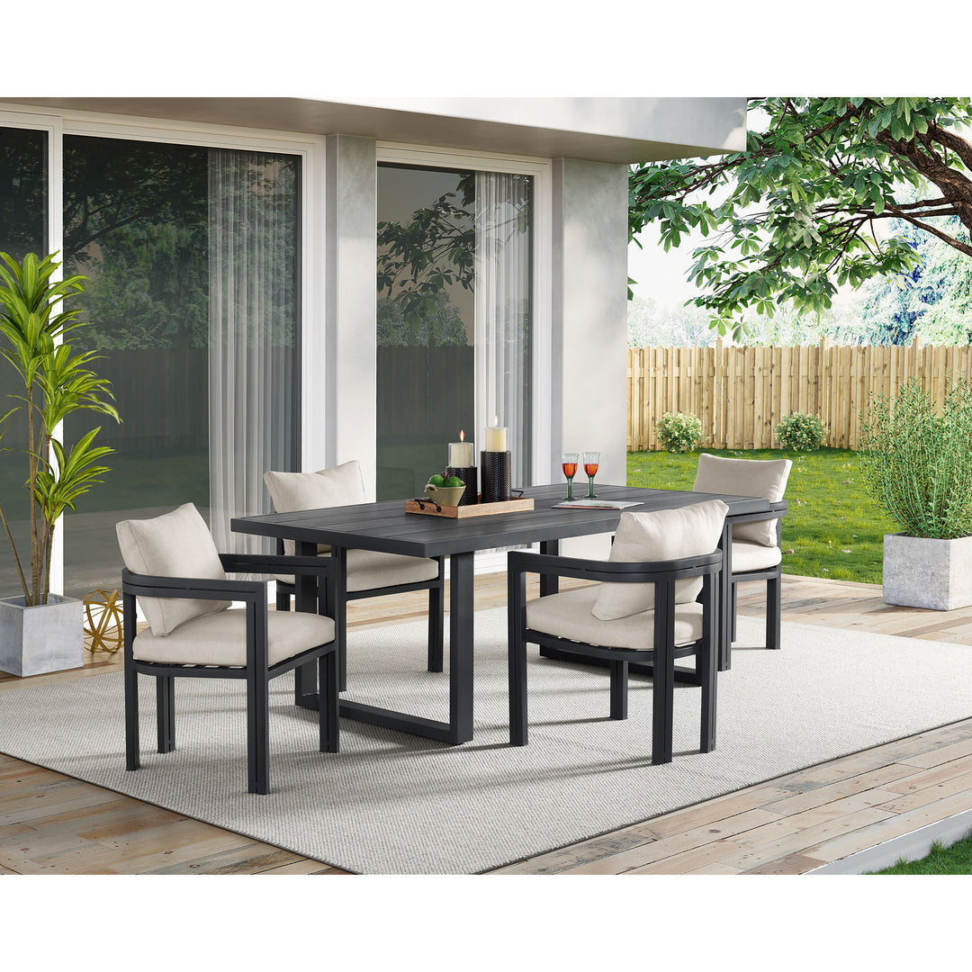 Playa - Dining Table - Dark Gray / Beige