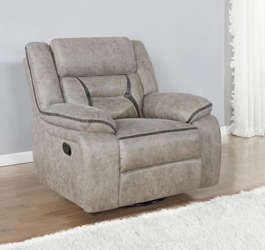 Greer - Upholstered Swivel Glider Recliner Chair