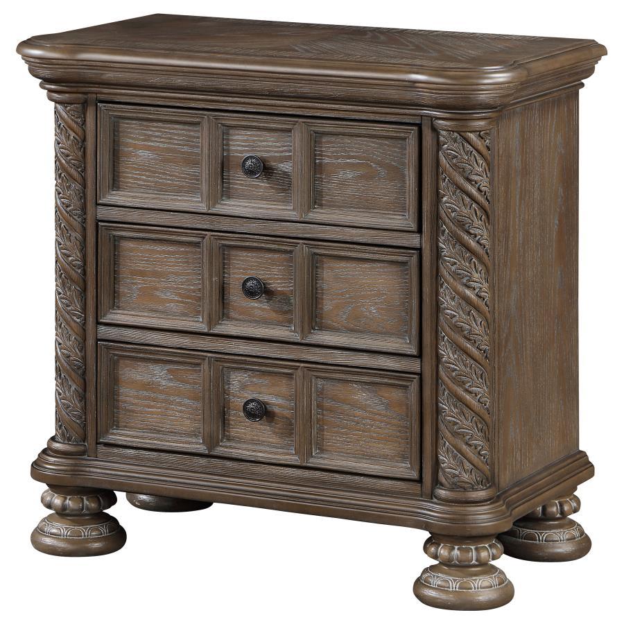 Emmett - 3-Drawer Nightstand - Walnut