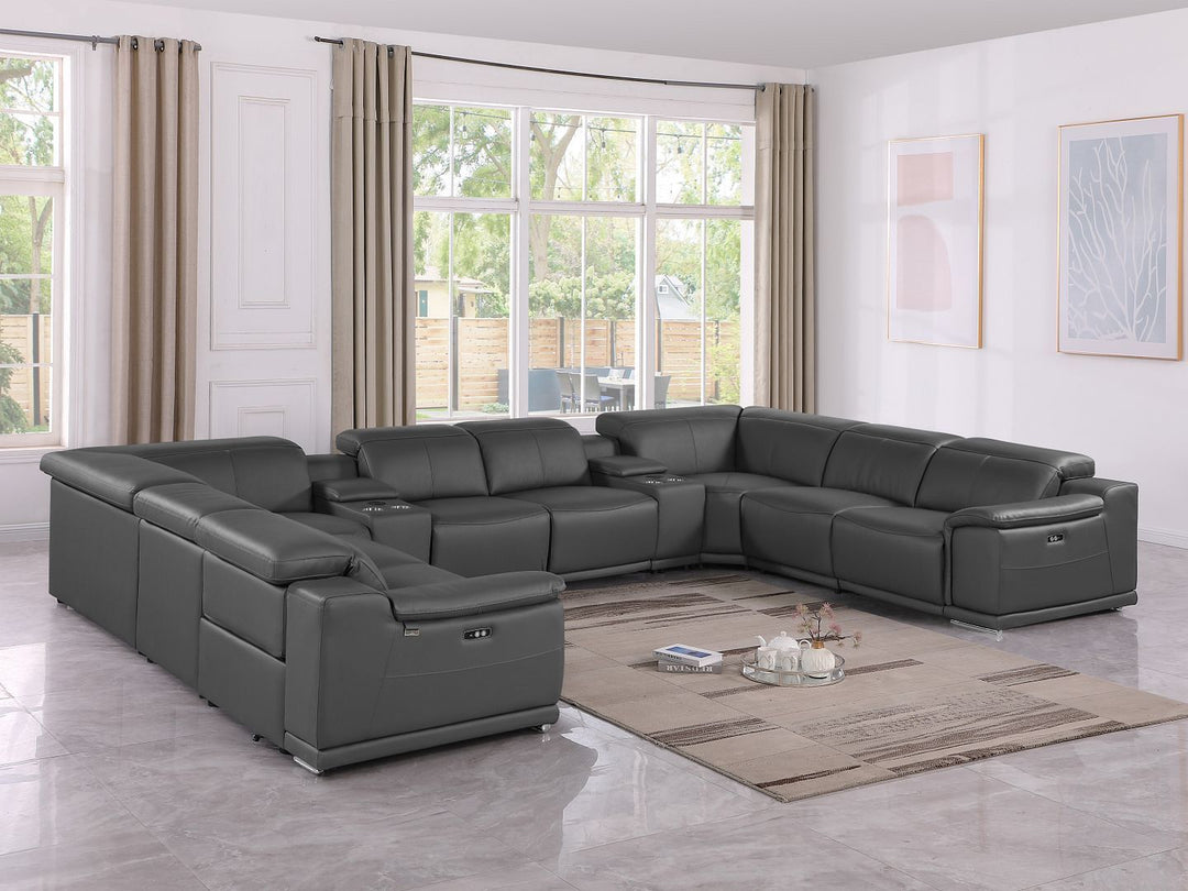 9762 - 10-Piece U-Shaped Sectional Sofa With 4 Power Recliners