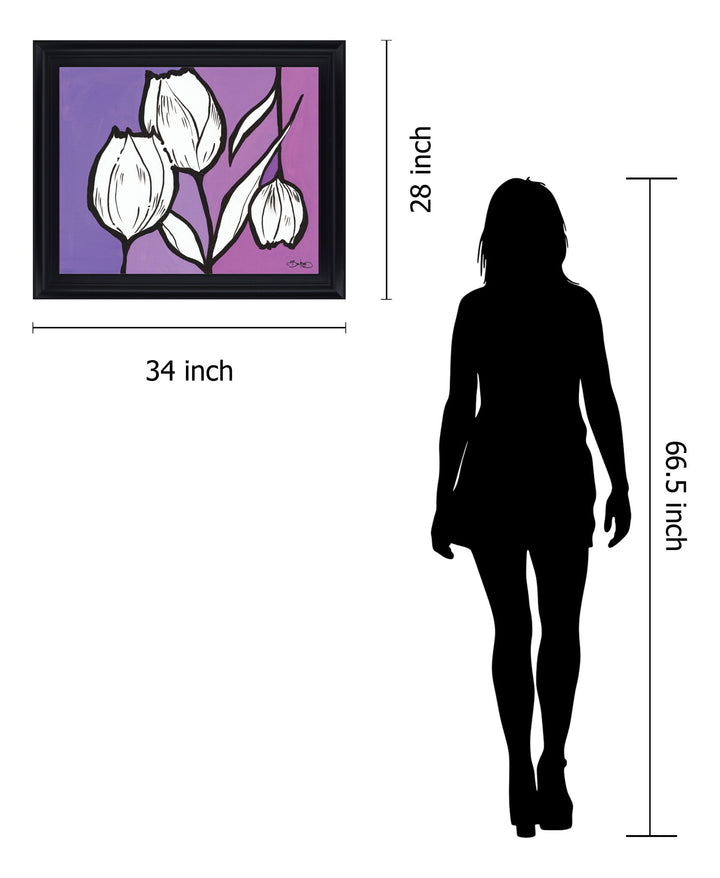 Lavender Trio - 28" x 34" Framed Wall Art