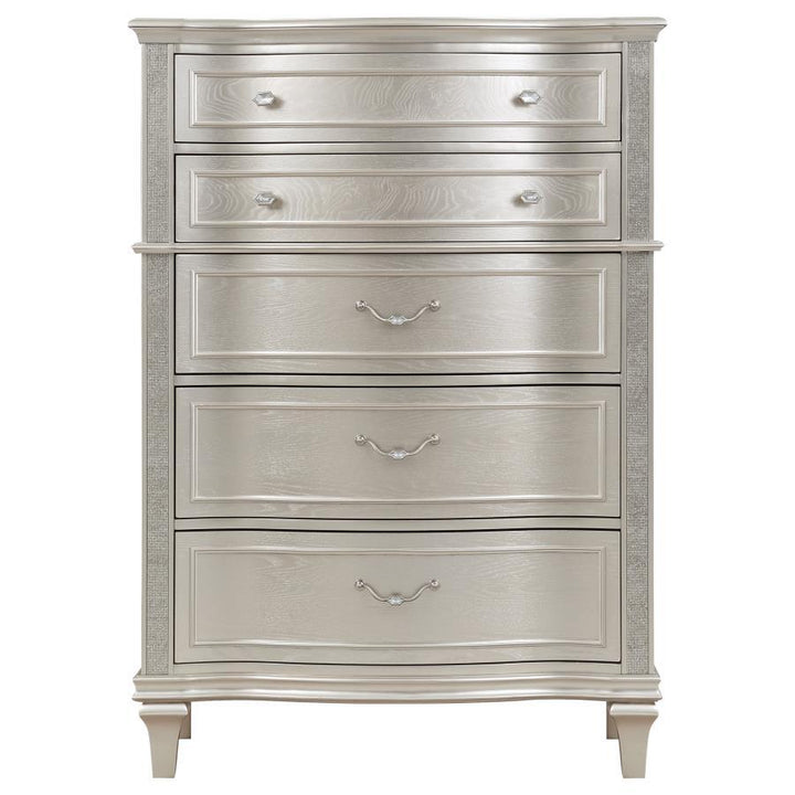 Evangeline - 6-Drawer Bedroom Chest - Silver Oak