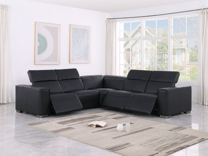 1208 - Leather Reclining Set (Sofa &amp; Loveseat With 4 Power Recliners)