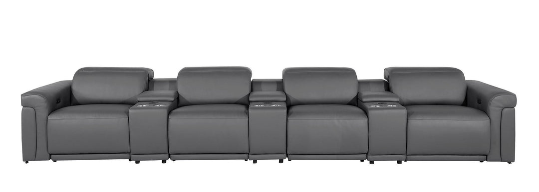 1126 - 7-Piece Modular Power Reclining Sofa In With 4 Power Recliners &amp; Power Headrests