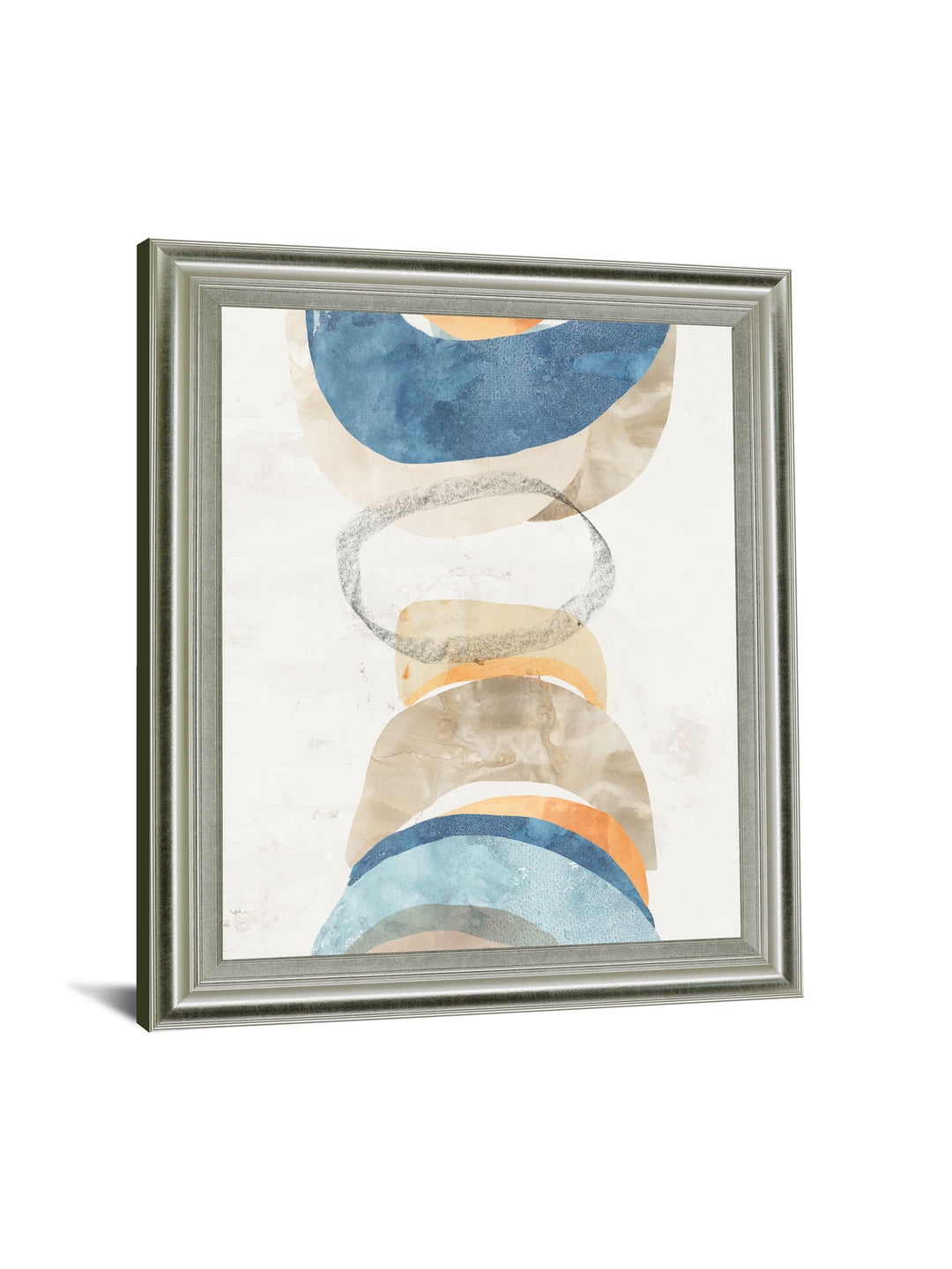 Stacked Serene Shapes - 28" x 34" Framed Wall Art
