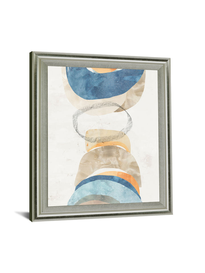 Stacked Serene Shapes - 28" x 34" Framed Wall Art