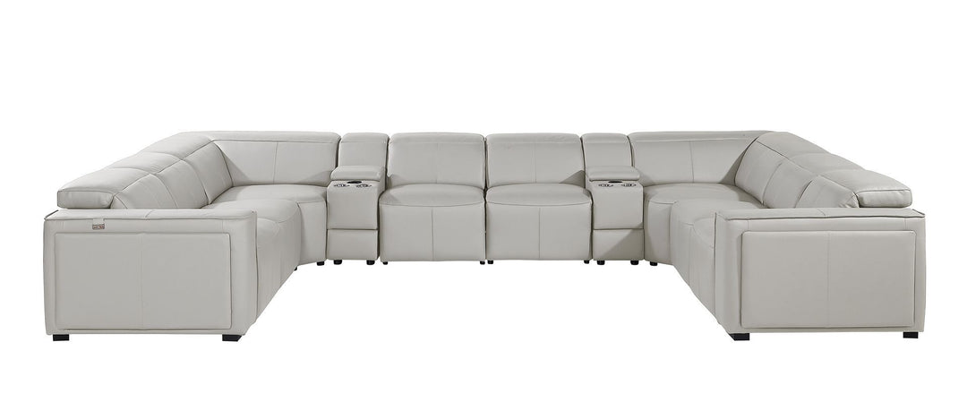 1224 - 10-Piece U-Shaped Sectional Sofa In With 4 Power Recliners &amp; Power Headrests