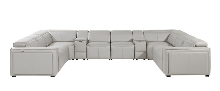 1224 - 10-Piece U-Shaped Sectional Sofa In With 4 Power Recliners &amp; Power Headrests