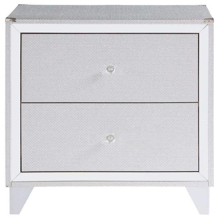 Larue - 2-Drawer Nightstand - Silver