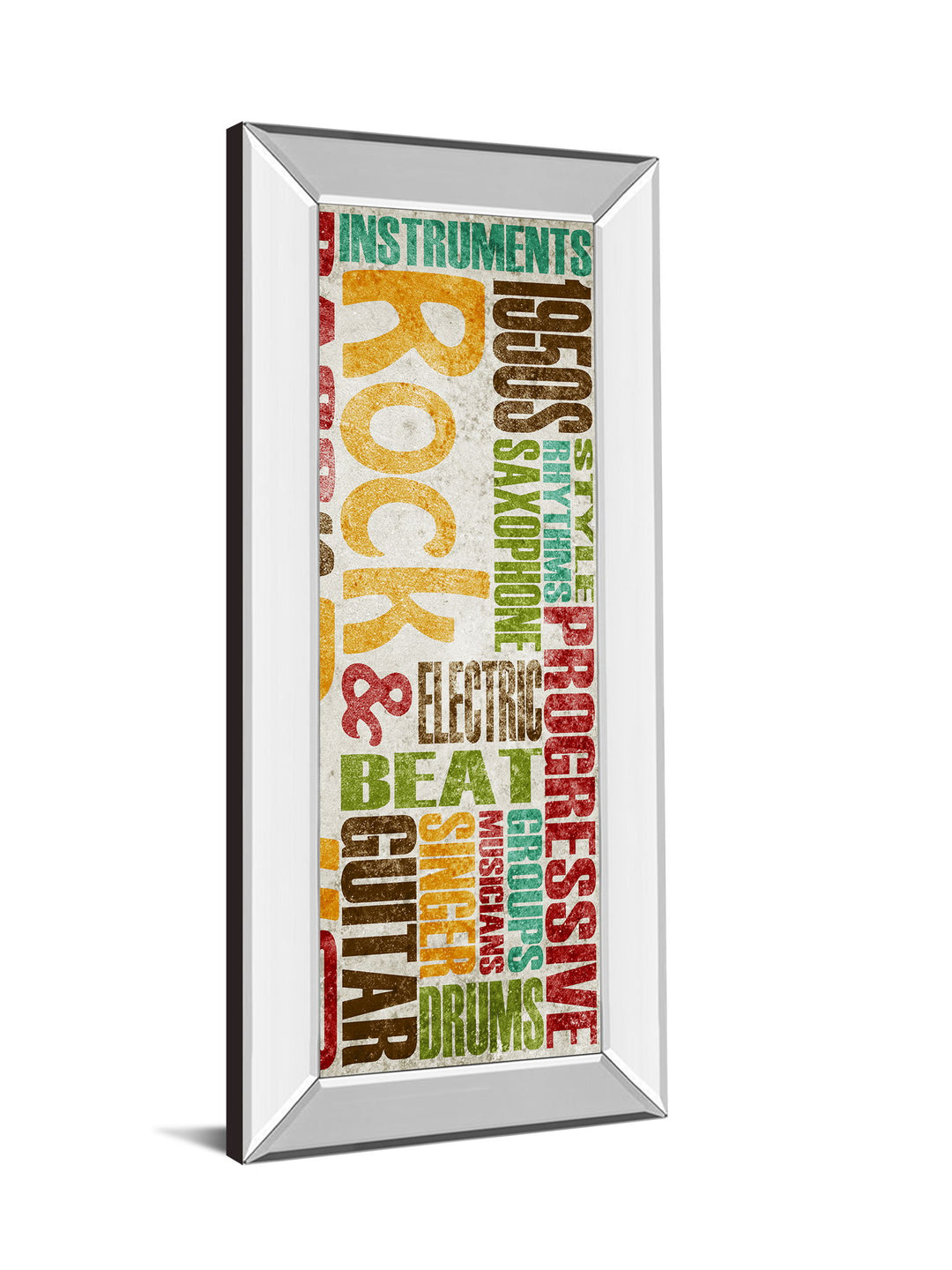 Rock &amp; Roll By Sd Graphics Studio - Framed Print Wall Art - Green
