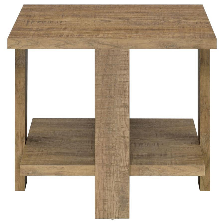 Dawn - Square Engineered Wood End Table - Mango Brown