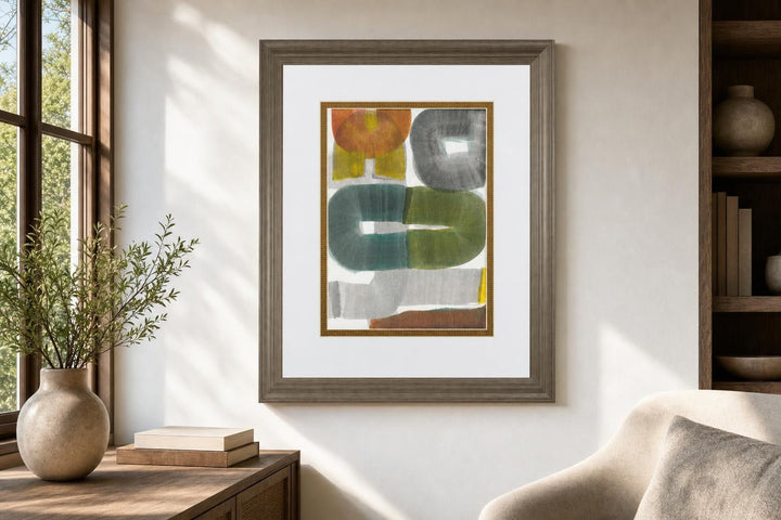 34x40 Geode Abstraction I By Jodi Fuchs - Dark Gray