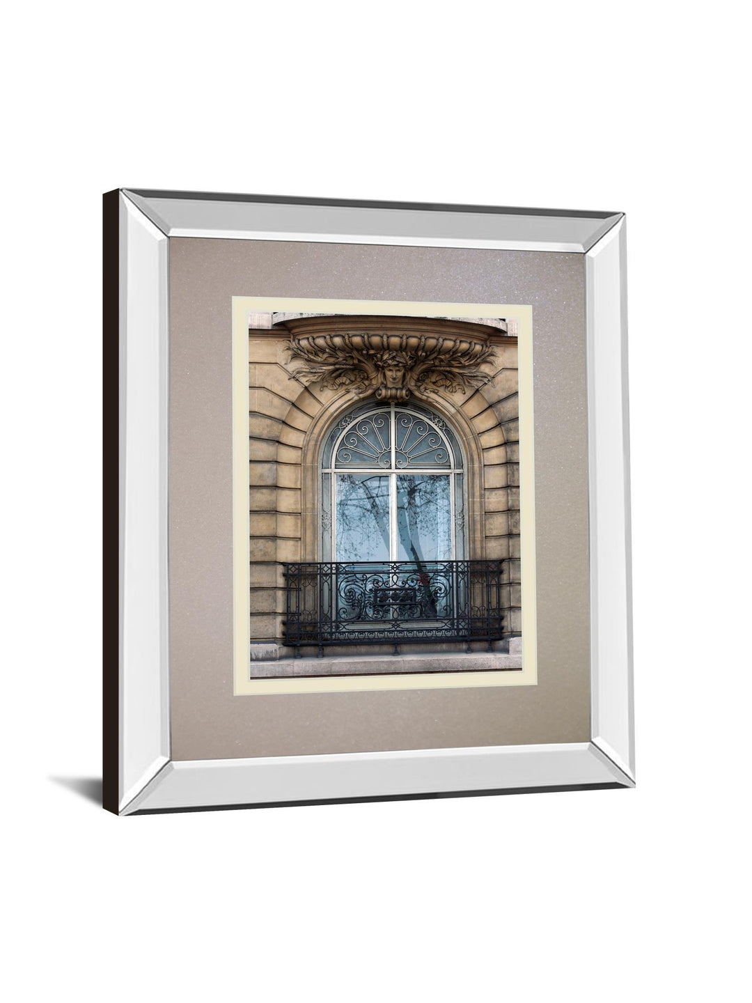 Rue De Paris I By Tony Koukos - Mirror Framed Print Wall Art - Beige