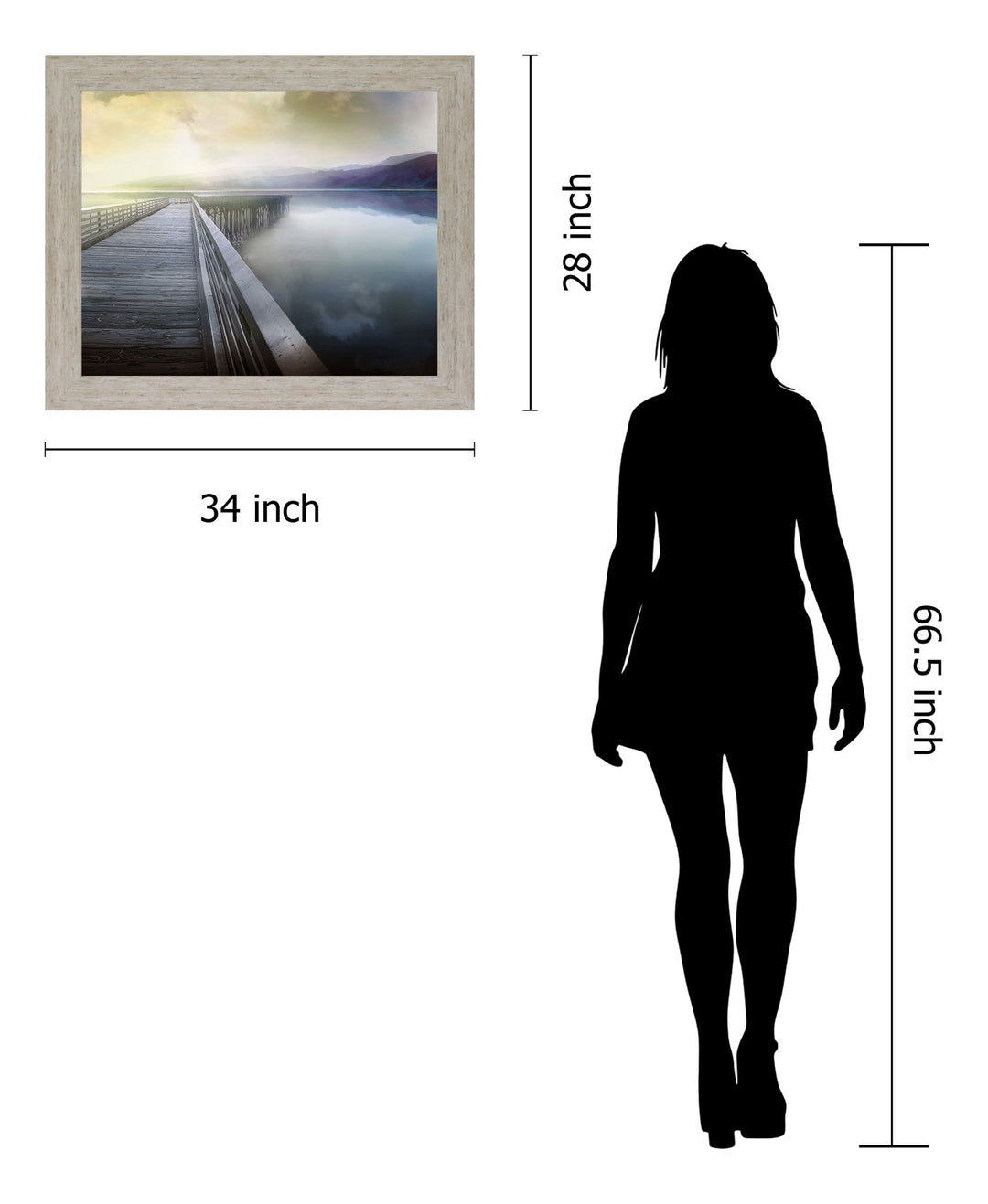 Serene Dawn Pathway - 28" x 34" Framed Wall Art