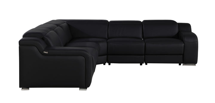 1116 - 5-Piece L-Shaped Sectional Sofa In With 3 Power Recliners &amp; Power Headrests
