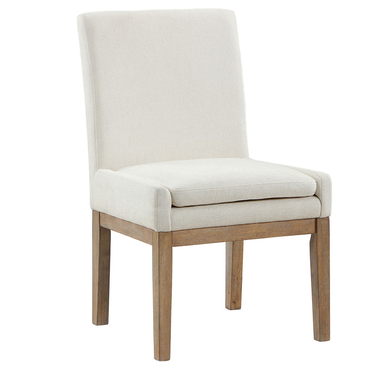 Aubrey - 5 Piece Dining Room Set (Table, 4 Chairs) - Brown / White