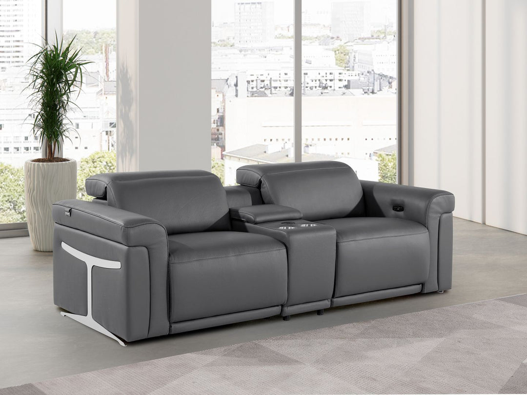 1126 - 3-Piece Modular Power Reclining Loveseat In With 2 Power Recliners & Power Headrests