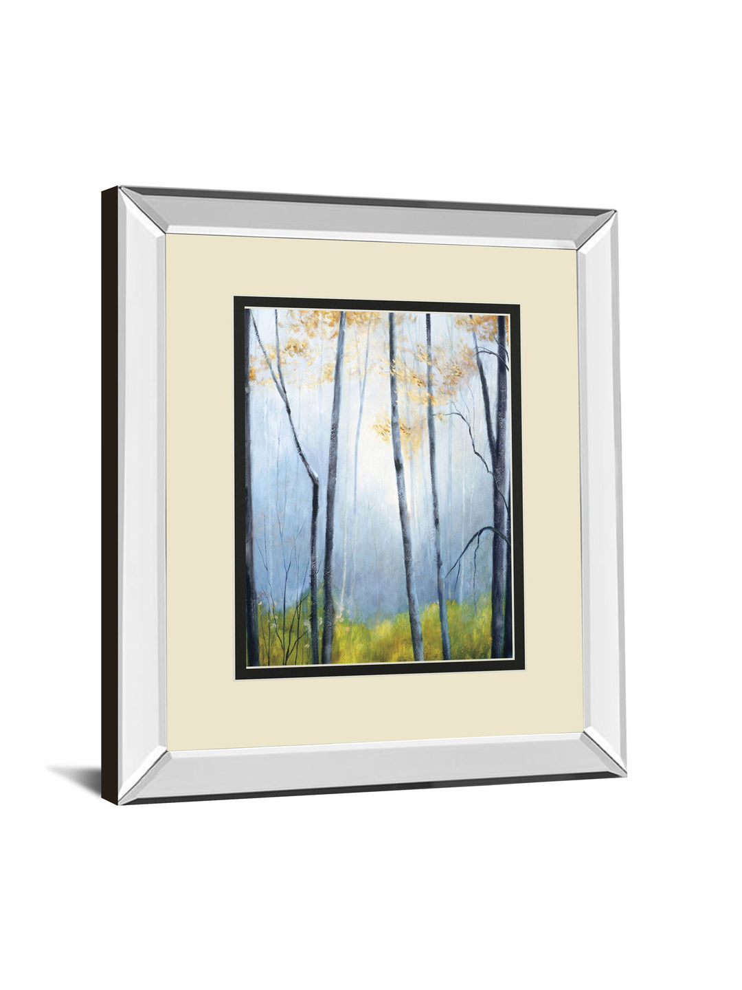 Tranquil River By Striffolino R. Mirrored Frame - Light Blue