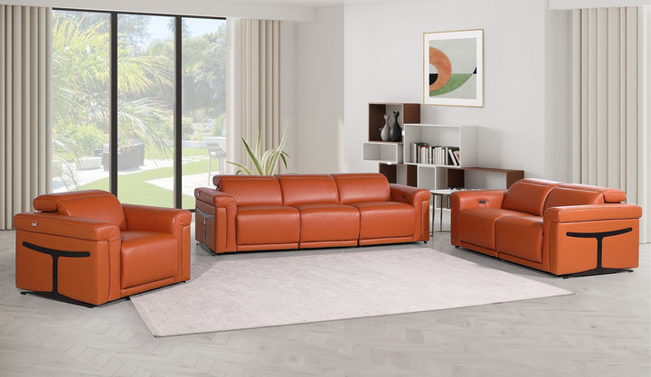 1126 - 6-Piece Modular Power Reclining Sofa, Loveseat & Chair Set In With 5 Power Recliners & Power Headrests