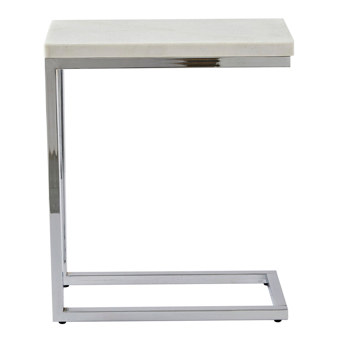 Echo - Marble Top Chairside Table - White