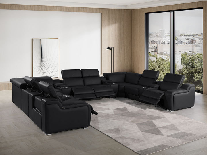 1116 - 12-Piece U-Shaped Sectional Sofa In With 4 Power Recliners &amp; Power Headrests