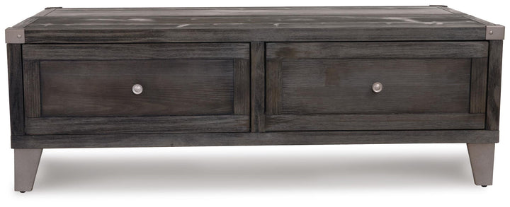 Todoe - Lift Top Cocktail Table - Dark Gray