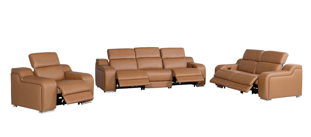 1116 - 6-Piece Modular Power Reclining Sofa, Loveseat &amp; Chair Set In With 5 Power Recliners &amp; Power Headrests