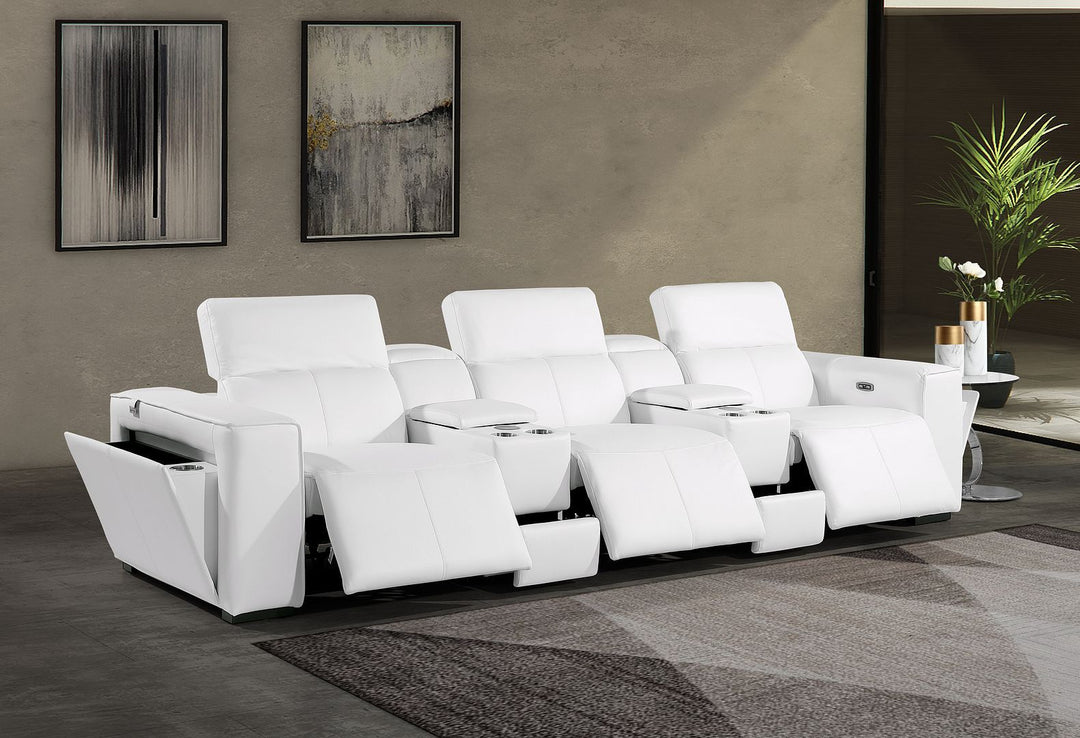 1224 - 5-Piece Modular Power Reclining Sofa In With 3 Power Recliners &amp; Power Headrests