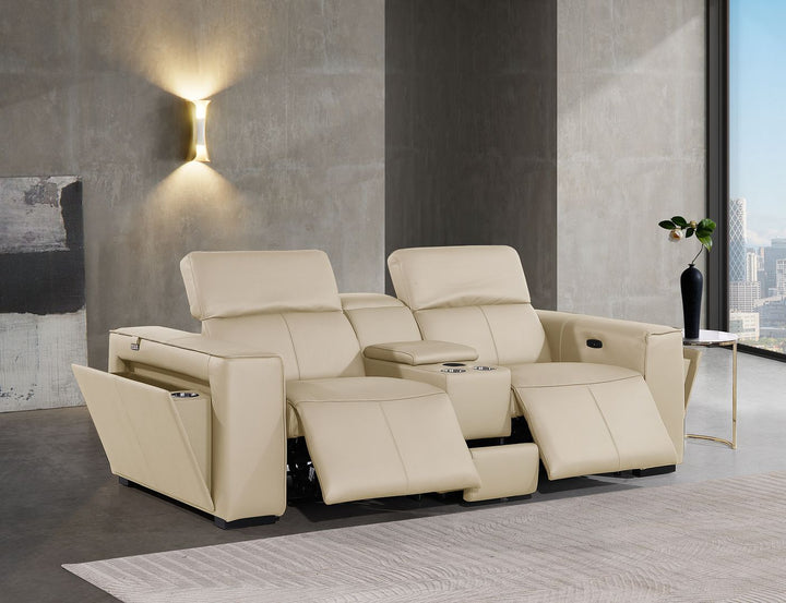1224 - 3-Piece Modular Power Reclining Loveseat In With 2 Power Recliners &amp; Power Headrests