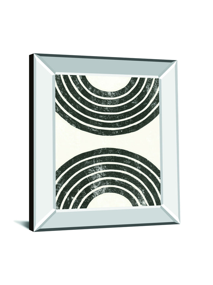 Over The Rainbow BW I By Moira Hershey - Mirror Framed Print Wall Art - Dark Gray