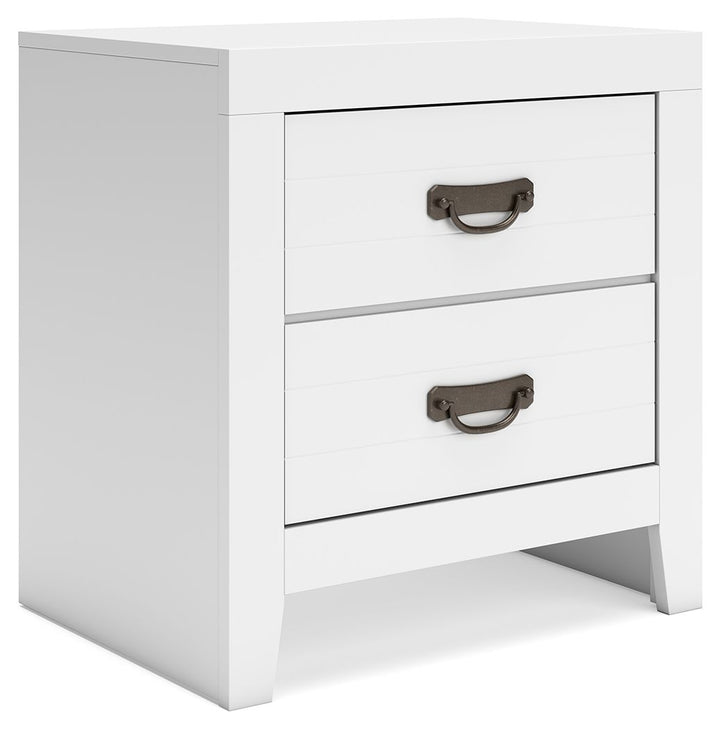 Binterglen - White - Two Drawer Night Stand