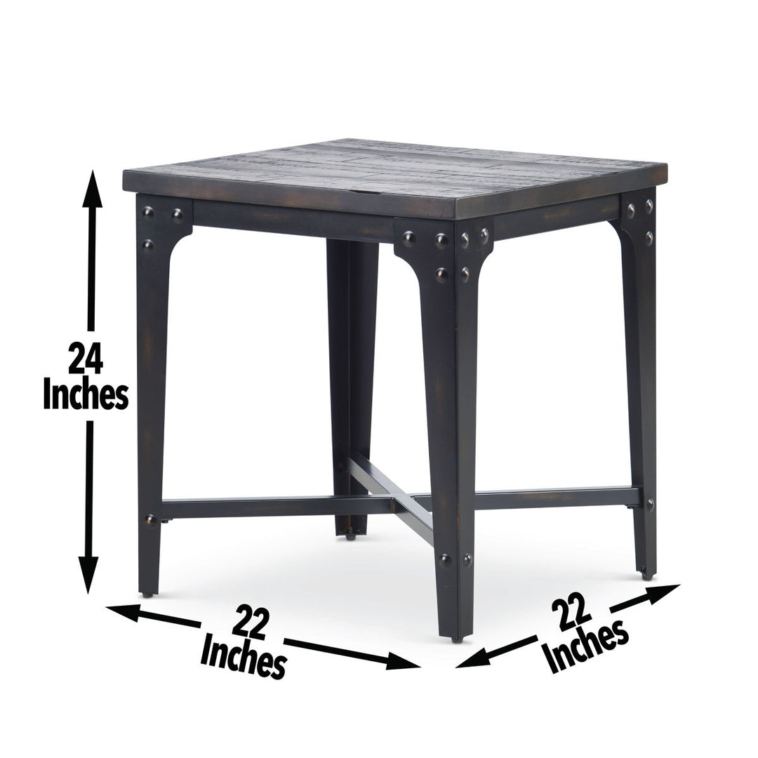 Sherlock - Square End Table - Dark Brown