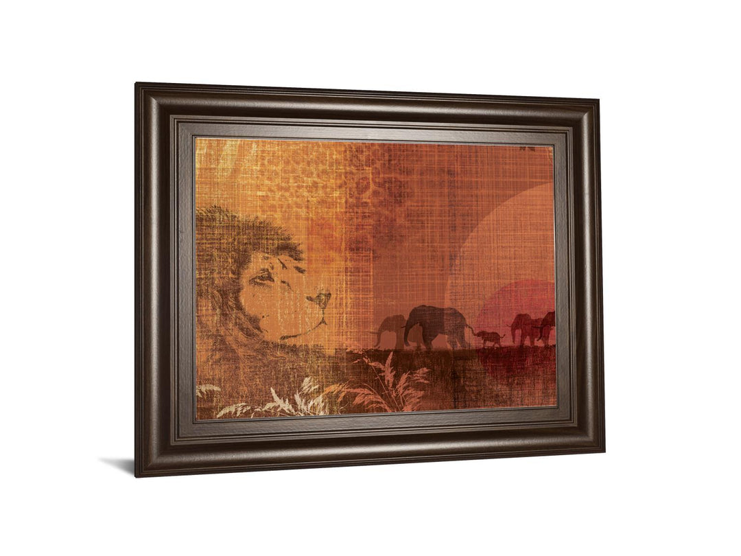 Safari Sunset II By Venter, T. - Framed Print Wall Art - Orange