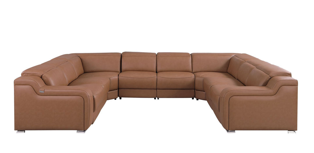 1116 - 8-Piece U-Shaped Sectional Sofa In With 4 Power Recliners &amp; Power Headrests