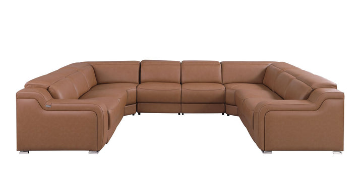 1116 - 8-Piece U-Shaped Sectional Sofa In With 4 Power Recliners &amp; Power Headrests
