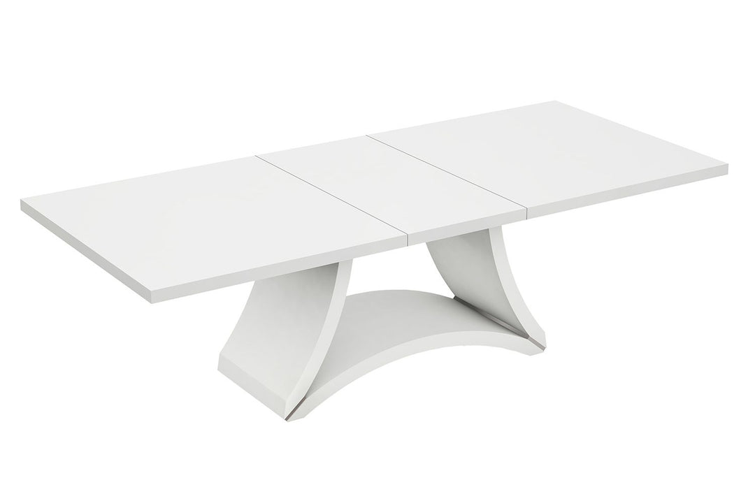 D313 - Dining Table And 6 Chair Set - White