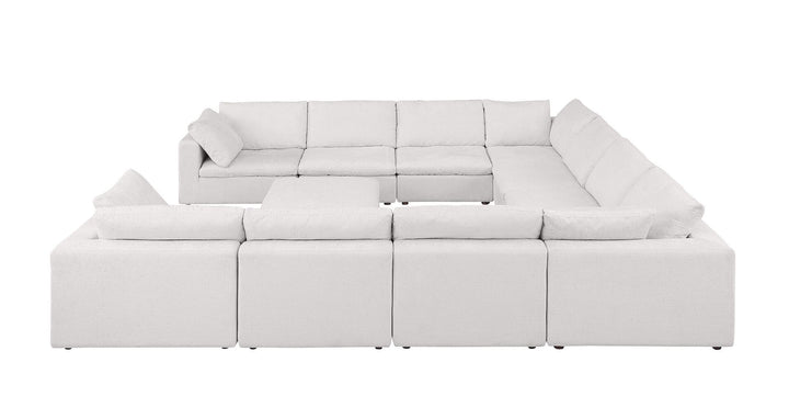 1100 - 11-Piece U-Shaped Sectional In Italian Fabric - Pearl
