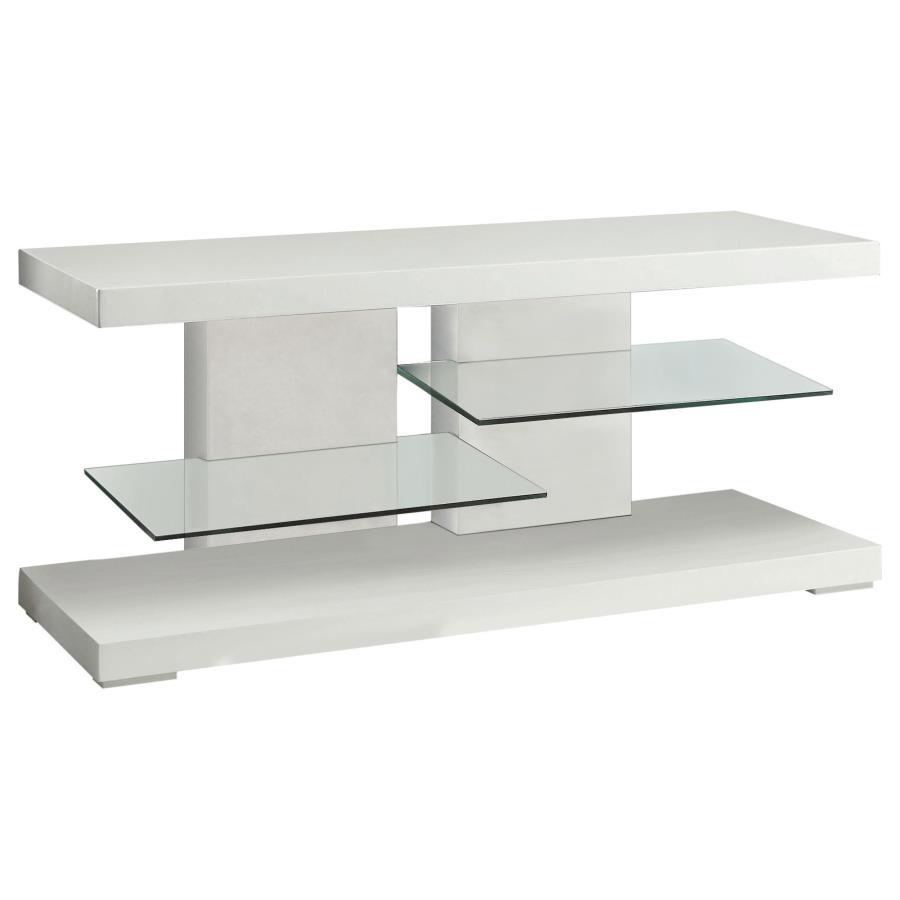 Cogswell - 2-Shelf Wood TV Stand - White High Gloss