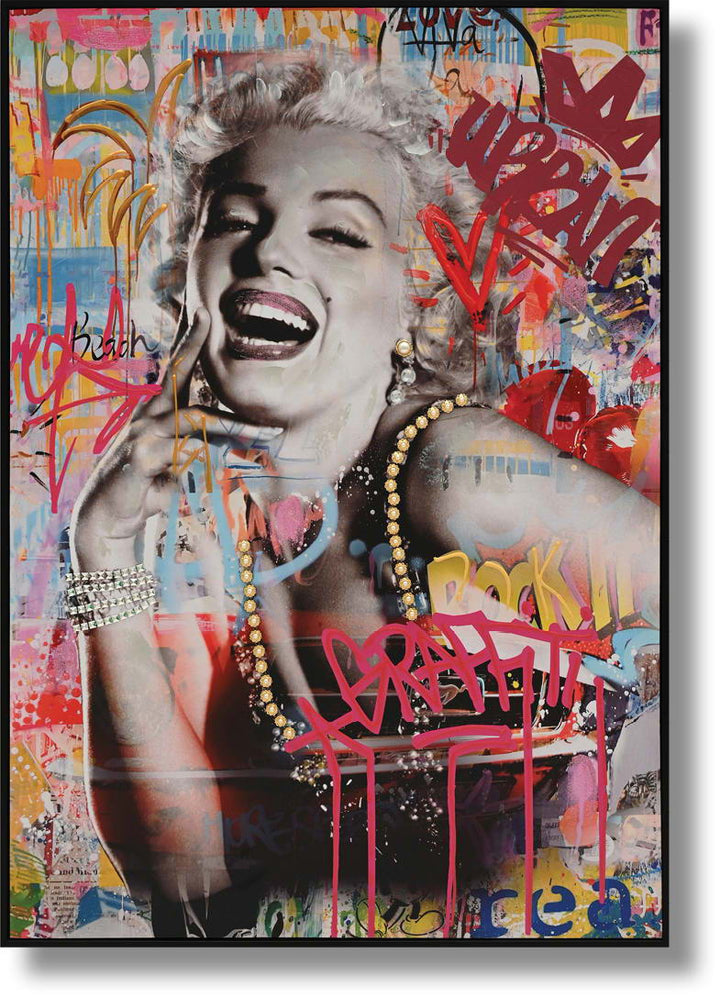 Vivid Popstar Mirth - 28" x 40" Framed Wall Art